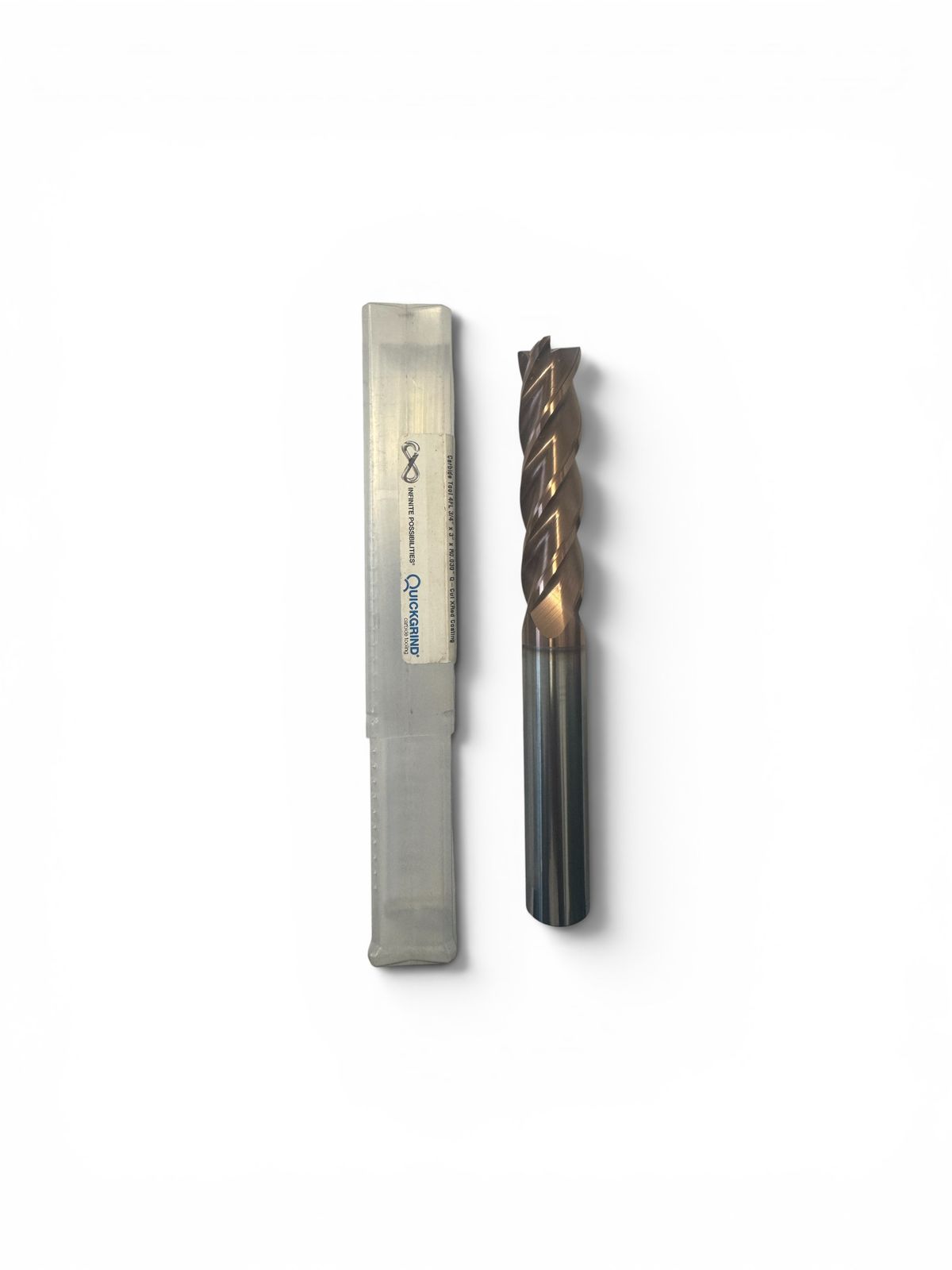 CORTADOR VERTICAL CARBURO 4FILOS PLANO TiAlN 3/4" X 6" MARCA QUICKGRIND